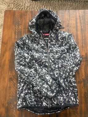 Tommy Hilfiger Black and White Snake-Print Sport Jacket